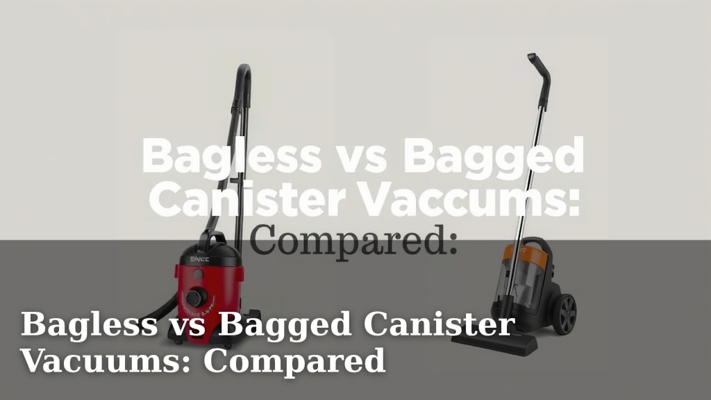 Bagless vs Bagged Canister Vacuums: Compared