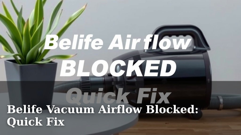 Belife Vacuum Airflow Blocked: Quick Fix