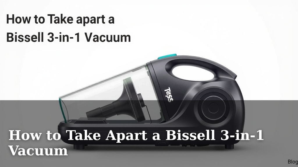 How to Take Apart a Bissell 3-in-1 Vacuum