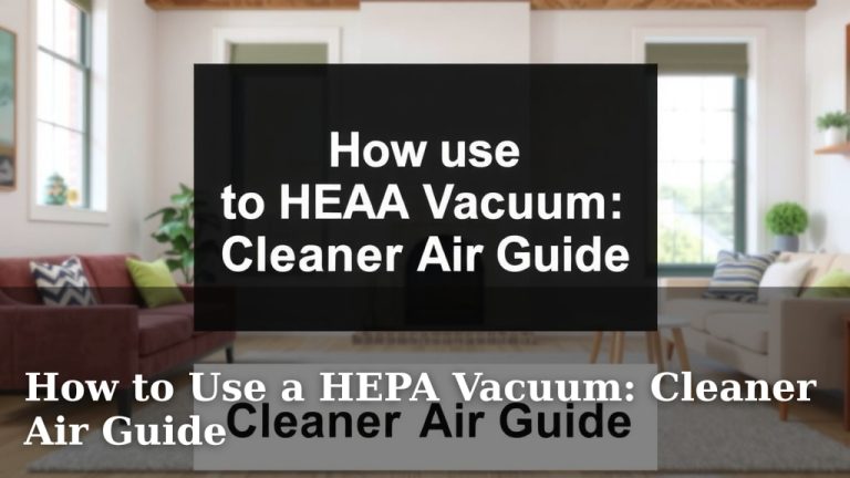 How to Use a HEPA Vacuum: Cleaner Air Guide