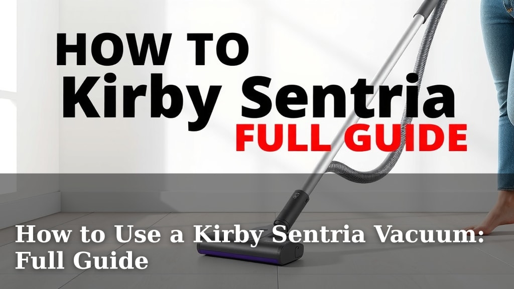 How to Use a Kirby Sentria Vacuum: Full Guide