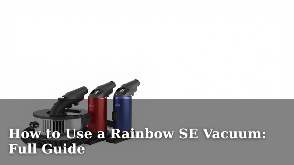 How to Use a Rainbow SE Vacuum: Full Guide