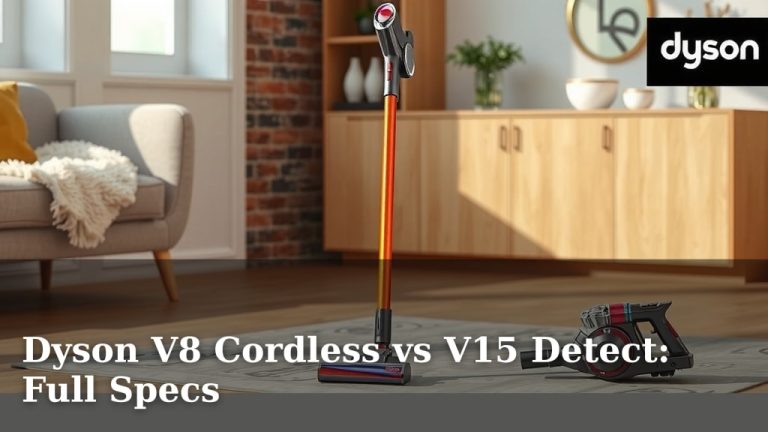 Dyson V8 Cordless vs V15 Detect: Full Specs