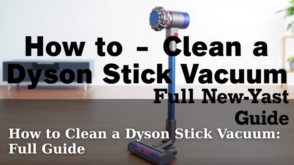 How to Clean a Dyson Stick Vacuum: Full Guide
