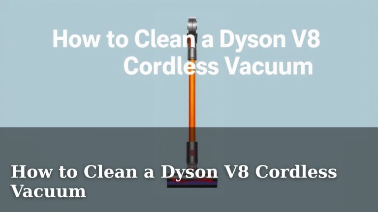 How to Clean a Dyson V8 Cordless Vacuum